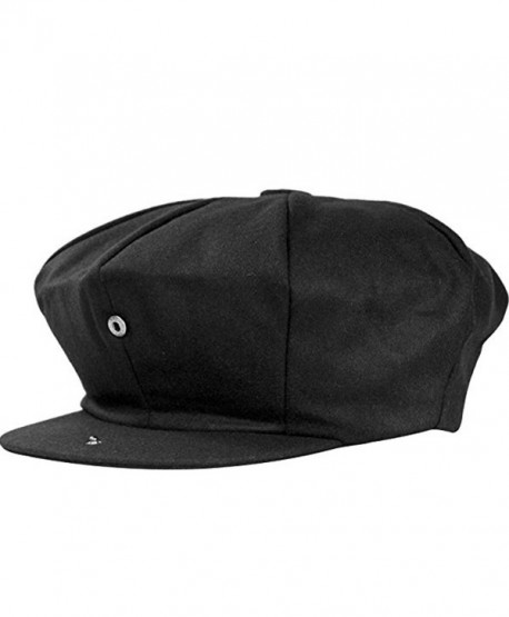 Big Apple Newsboy the Great Gatsby 8 Panel Steampunk Wool Hat Cap Moss - Black