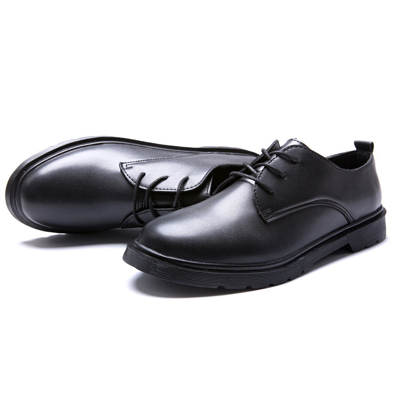 Large Size Men Pure Color Leather Slip Resistant Soft Casual Shoes