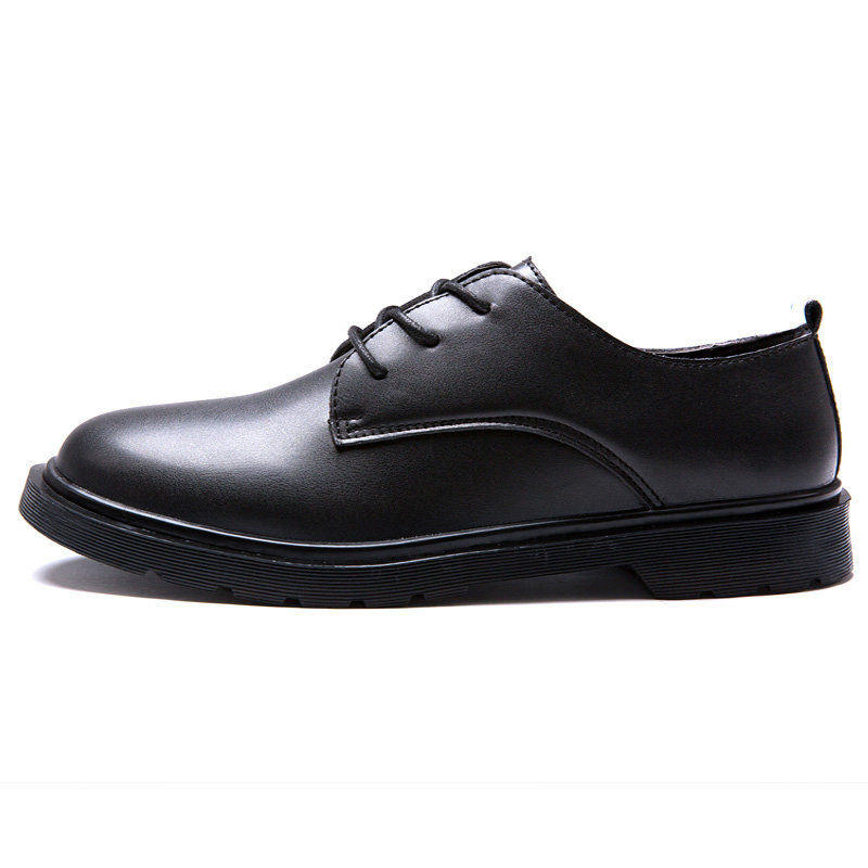 Large Size Men Pure Color Leather Slip Resistant Soft Casual Shoes