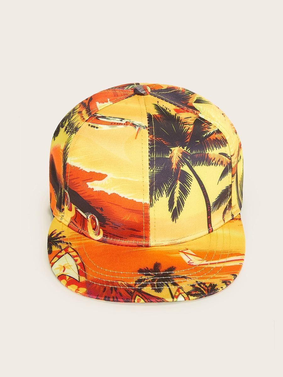 Men Tropical Pattern Baseball Cap