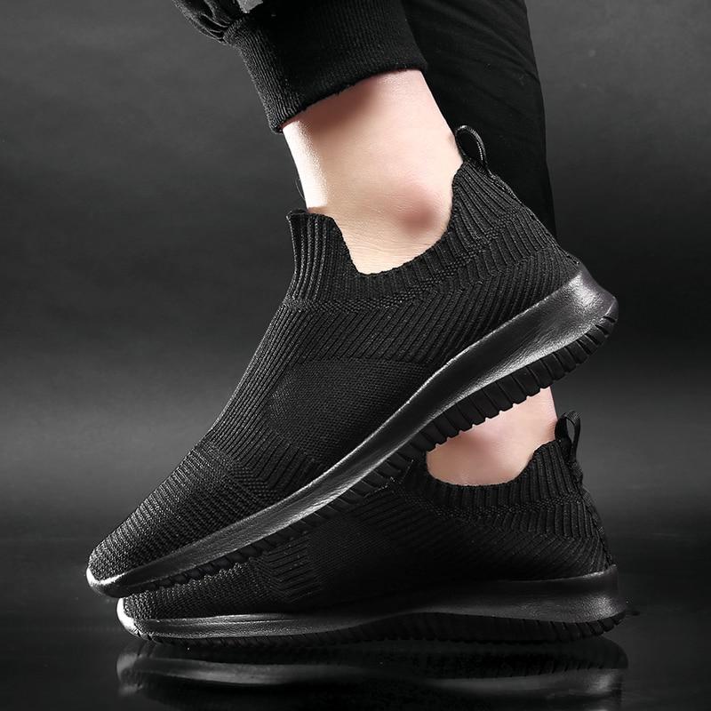 Flyknit Summer Shoes Casual Breathable Flats Loafers Fashion Men