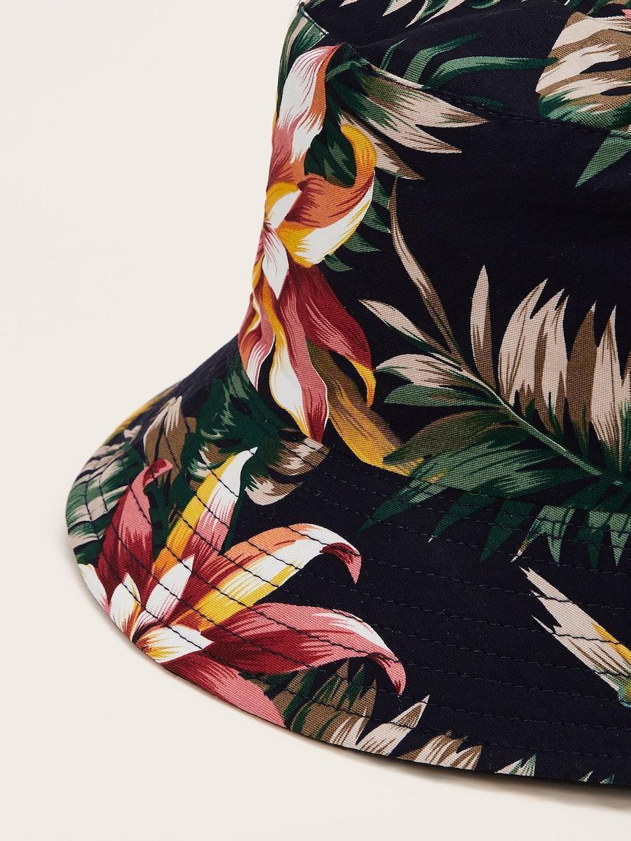 Men Floral Pattern Bucket Hat