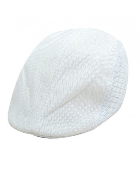 Mens Women Vintage Beret Cap Newsboy Flax Sunscreen Hat - B