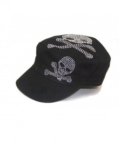 Huge Bone Skull Skeleton Stud Military Castro Hat Cap