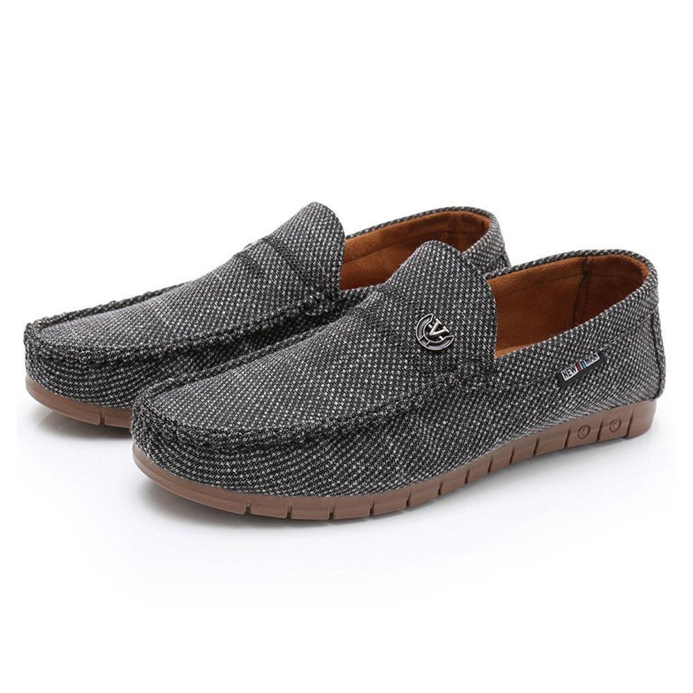 Men Old Peking Style Fabric Slip On Soft Casual Driving Shoes