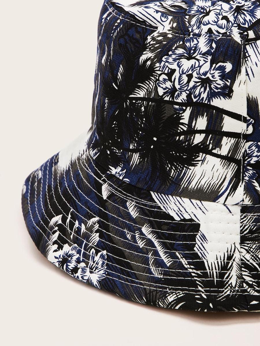 Men Tropical Pattern Bucket Hat