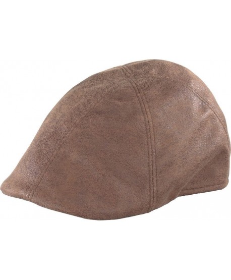 Faux Leather Ivy Scally Cap 6 Panel Driver 6216