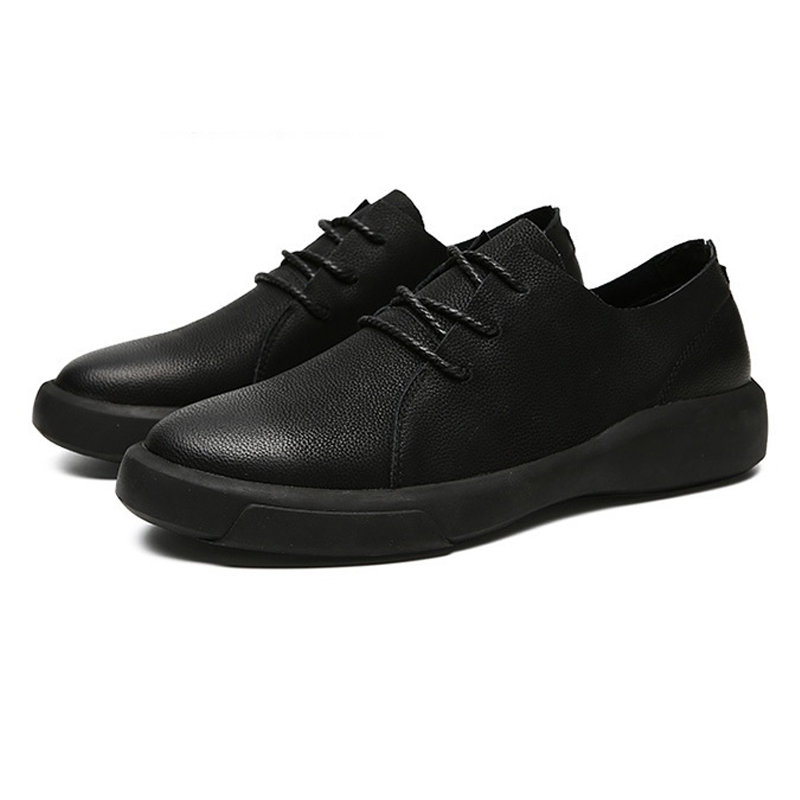 Large Size Men Retro Color Leather Slip Resistant Casual Shoes